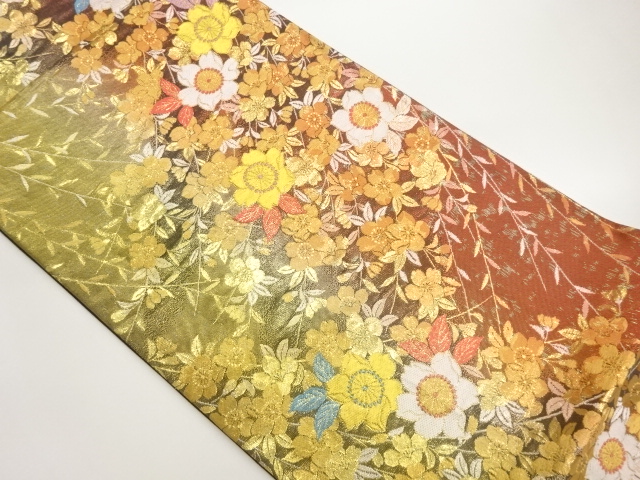 JAPANESE FUKURO OBI / WOVEN SAKURA